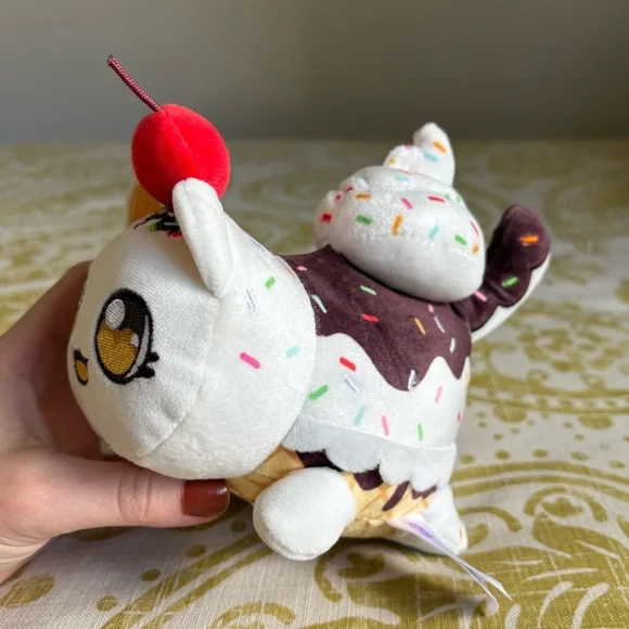 🌸3 For $30🌸Aphmau Meemeows Sundae Cat Plush Ice Cream Toy - Picture 4 of 6